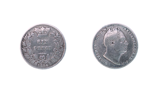 An 1834 Sixpence