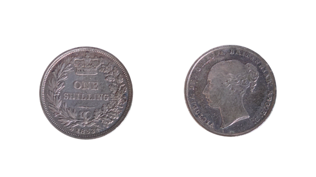 An 1853 Shilling